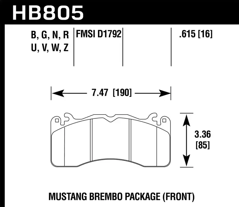 HAWK HPS 5.0 Brake Pad Sets Handmade