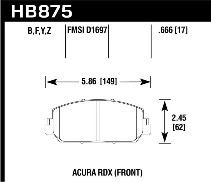 Must Have HAWK Ceramic Brake Pad Sets